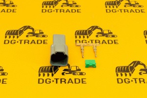 Разъем штырьевой 2-х контактный DEUTSCH JCB (Original) 7212/0002