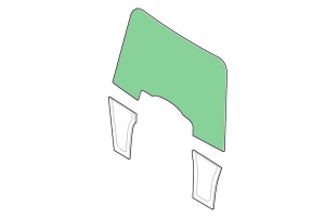 Стекло лобовое верхнее TEREX (820/860/940) 6099916M1