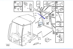 Стекло заднее Volvo (BL61B) VOE11715218